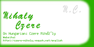 mihaly czere business card